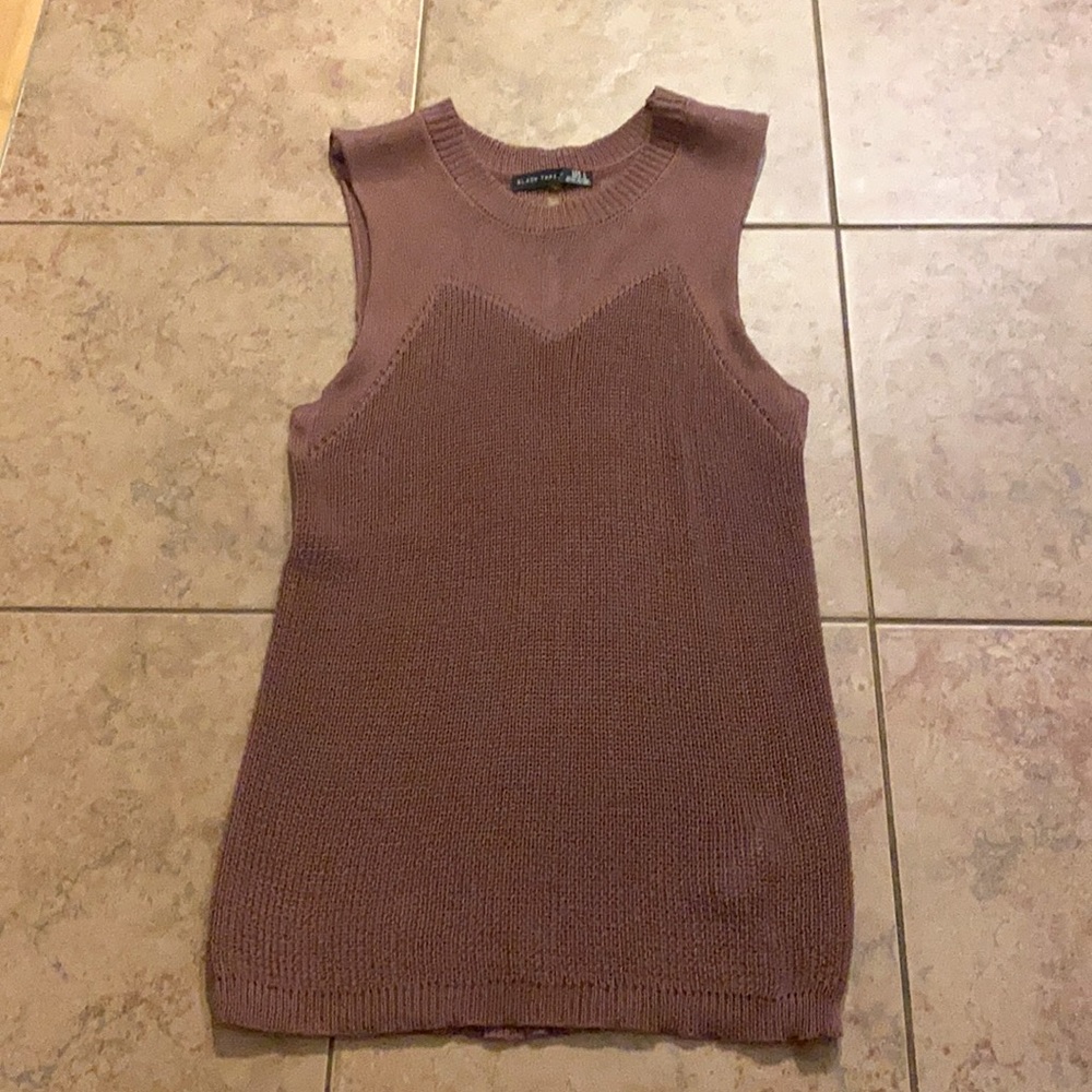 Black tape knit top.